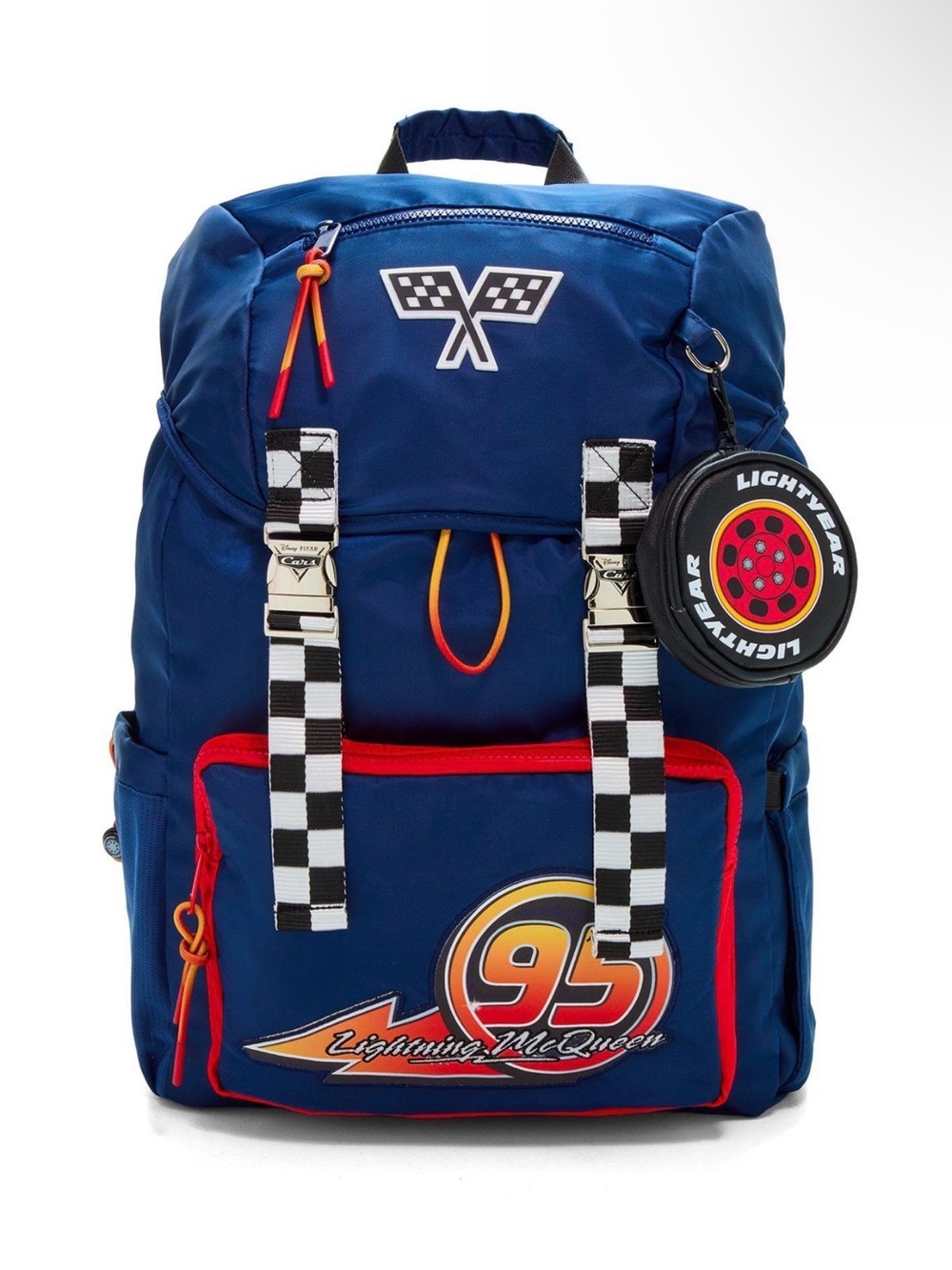 New Disney Pixar Cars Lightning McQueen Multi-Pocket Backpack